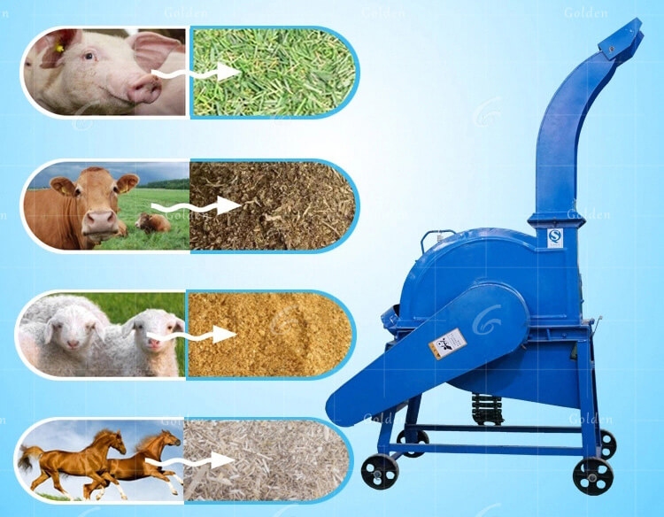 Mini Chaff Cutter, Small Scale Forage, Silage Chopper for Home Use