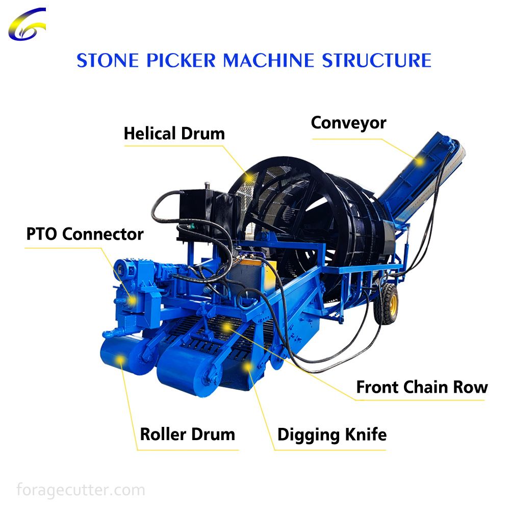 stone pick collect machine structure