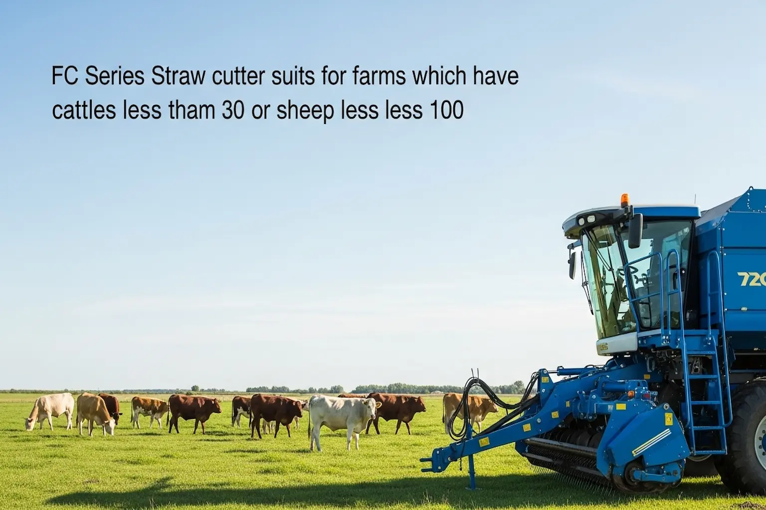 Modern dairy farm workflow with an integrated chaff cutter