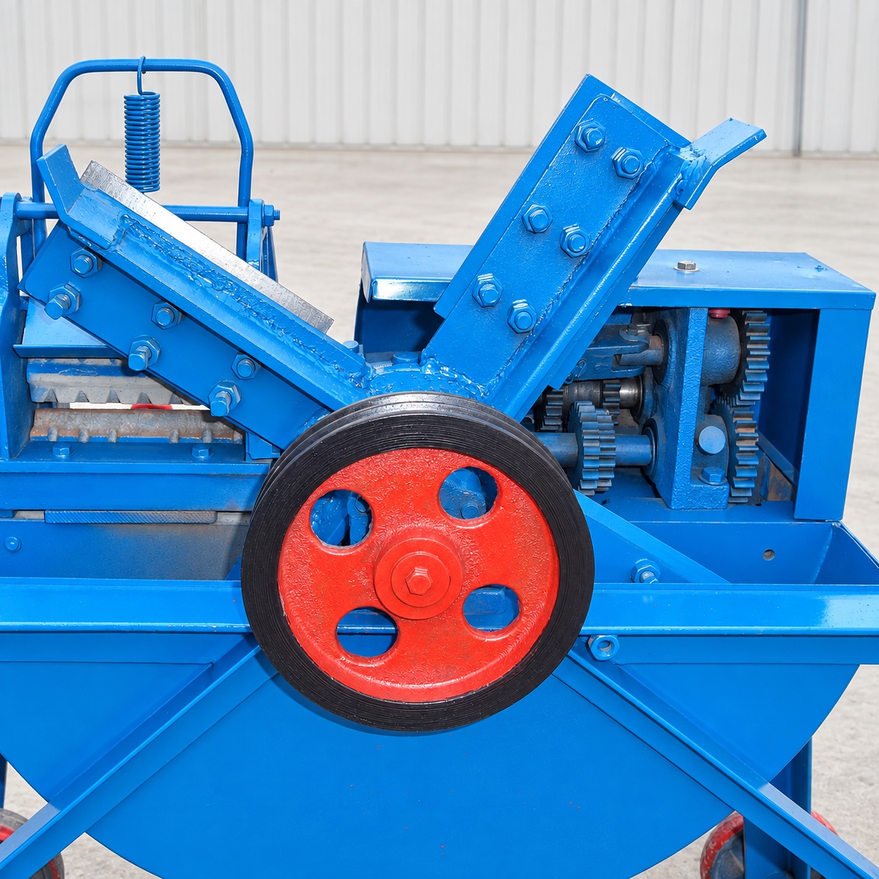 Chaff Cutter Machine assembly illustration based on the supplied reference, shown stationary for maintenance inspection
