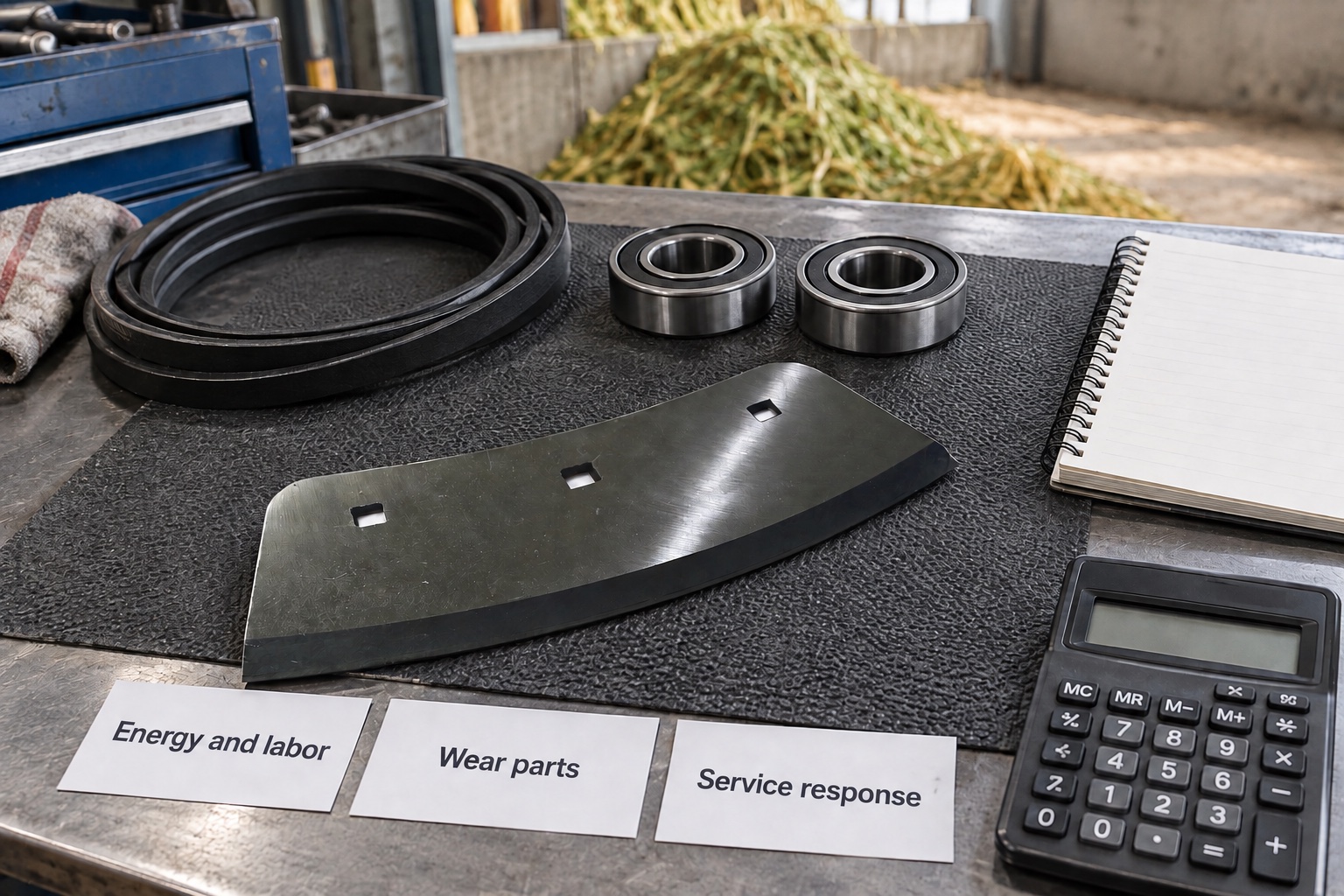 Forage Chopper operating costs and service parts review