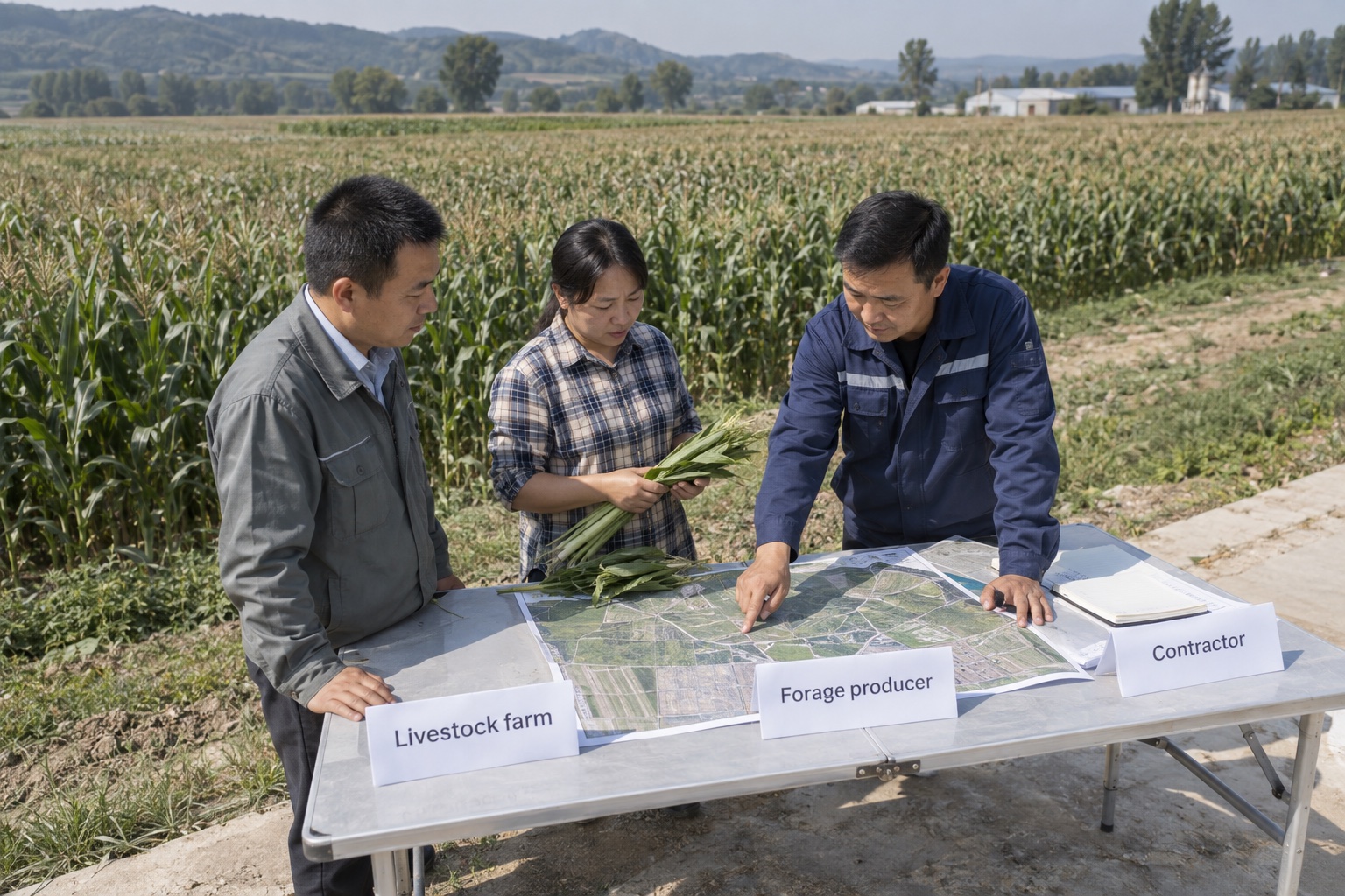 Dairy farm, forage grower and contractor application planning