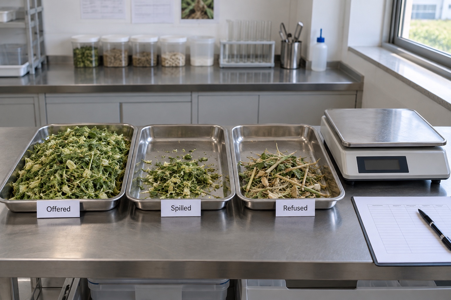Offered forage, spillage and refusals separated for a feed-loss record
