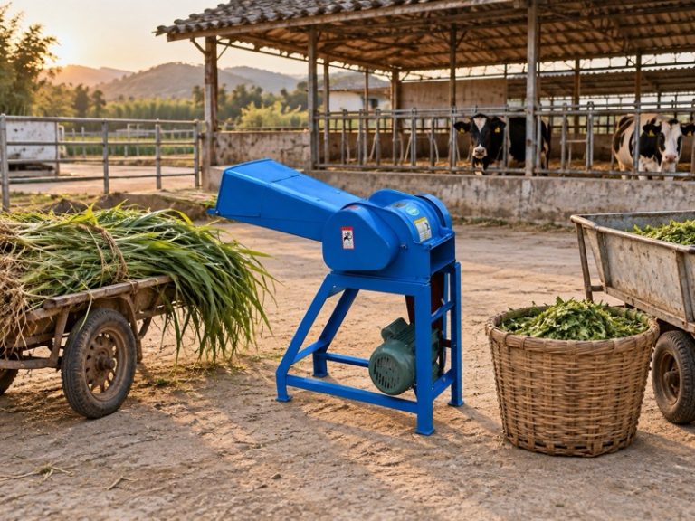 Chaff Cutter in a dairy fodder preparation workflow, based on the supplied machine