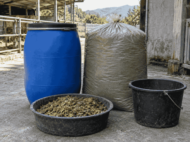 Small silage storage options and a forage sample