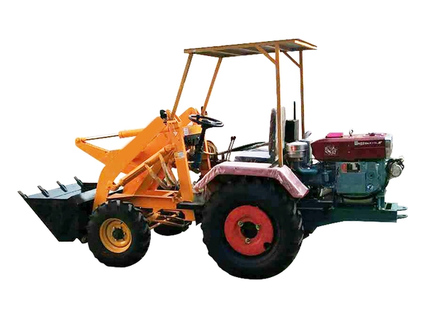 GC-06 mini front end loader working in shovel mode with a toothed bucket